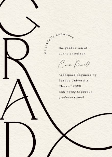 The grad - graduation announcement