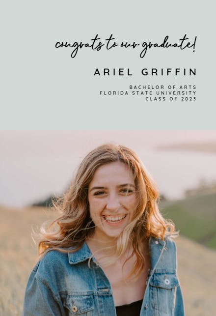 Tidy - Graduation Announcement