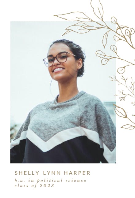 Traces of Leaves Corner - Graduation Announcement