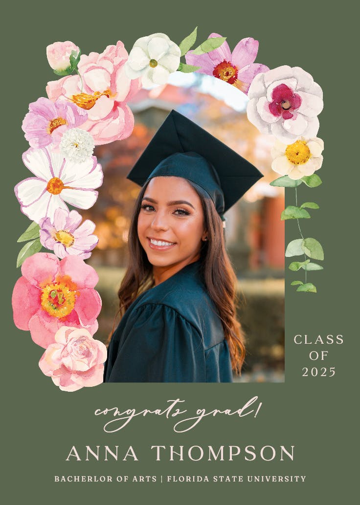 Vibrant success - graduation announcement