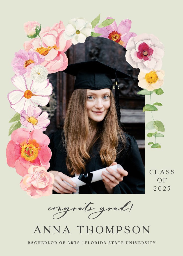 Vibrant success - graduation announcement