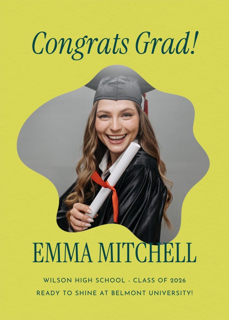 You should come - graduation announcement