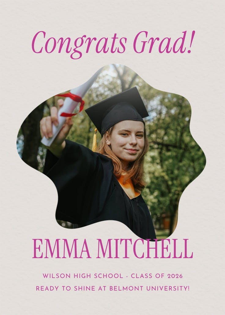 You should come - graduation announcement