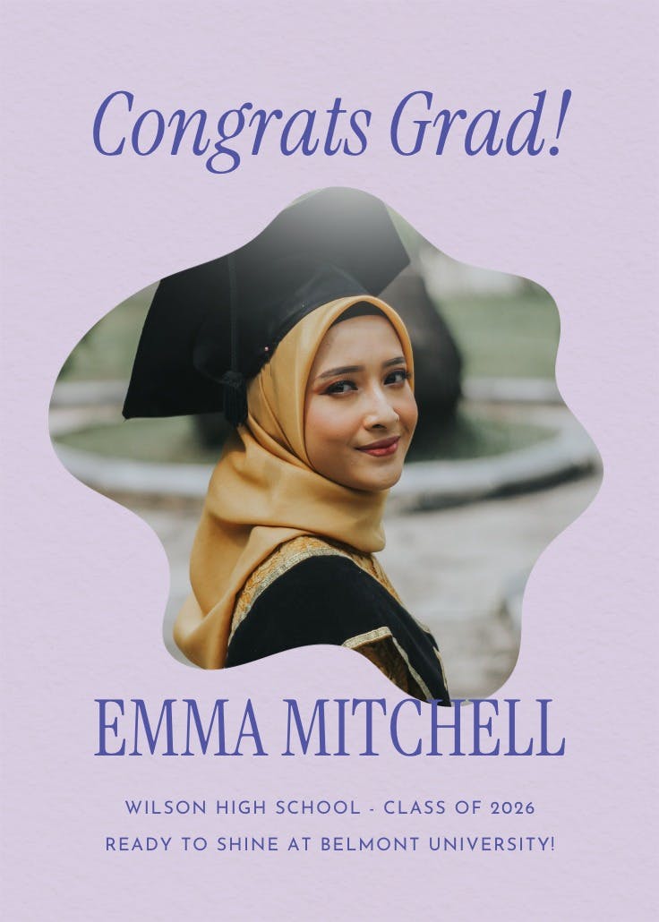 You should come - graduation announcement