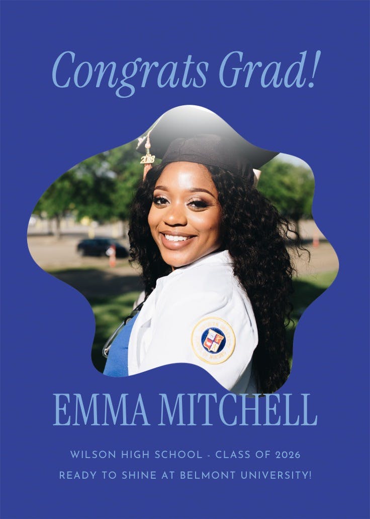 You should come - graduation announcement