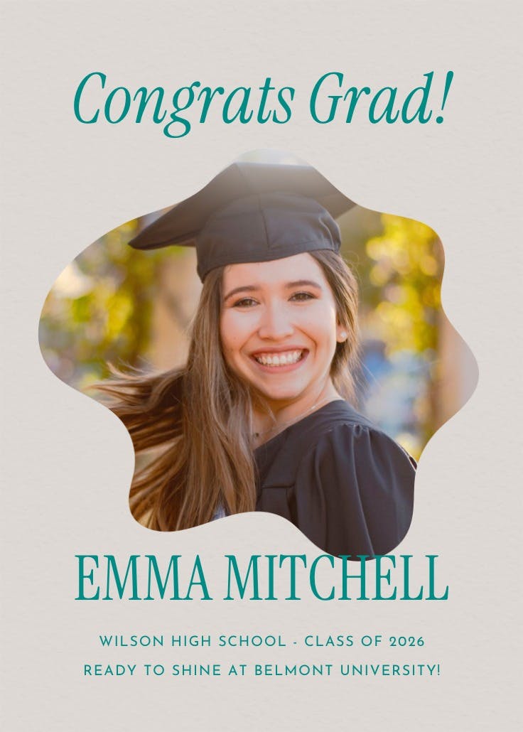 You should come - graduation announcement