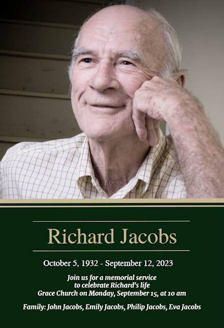 Beloved Memories - Memorial Card