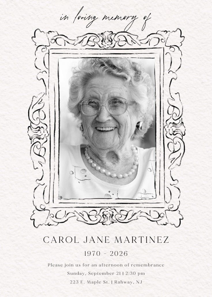 Bound by love - memorial card