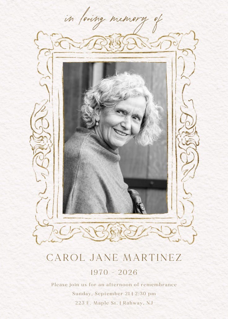 Bound by love - memorial card