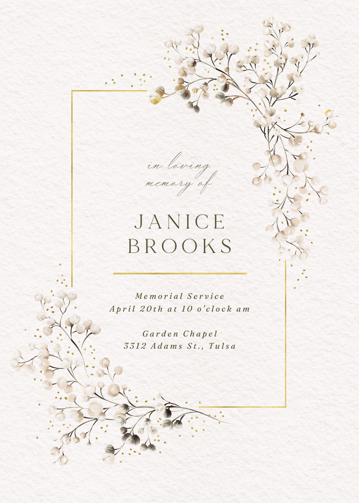 Breathless - memorial card