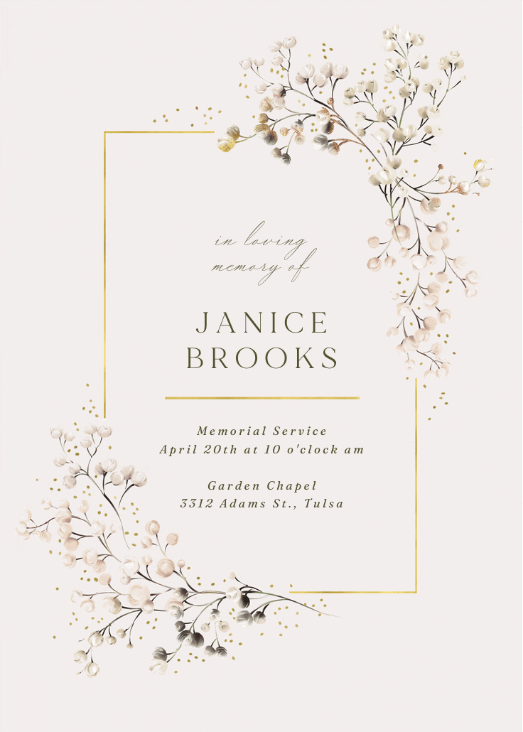 Breathless - memorial card