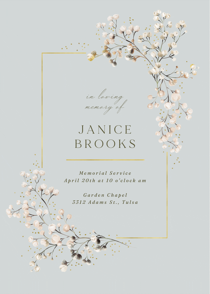 Breathless - memorial card