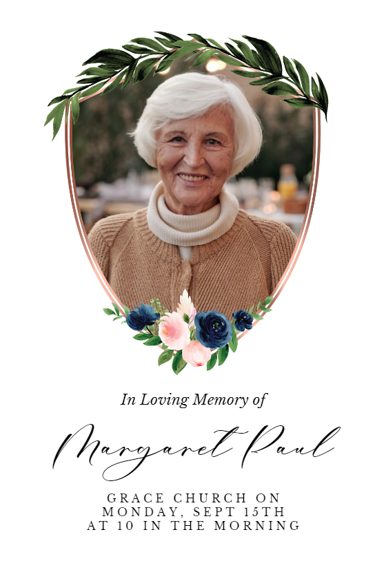 Memorial & Funeral Card Templates (free) 