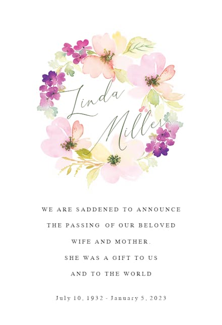 Circle of Sympathy - Memorial Card