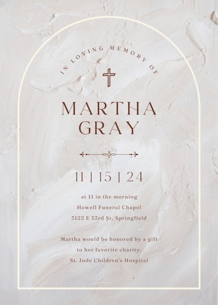 Elegant texture - memorial card