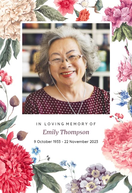 Garden - Memorial Card