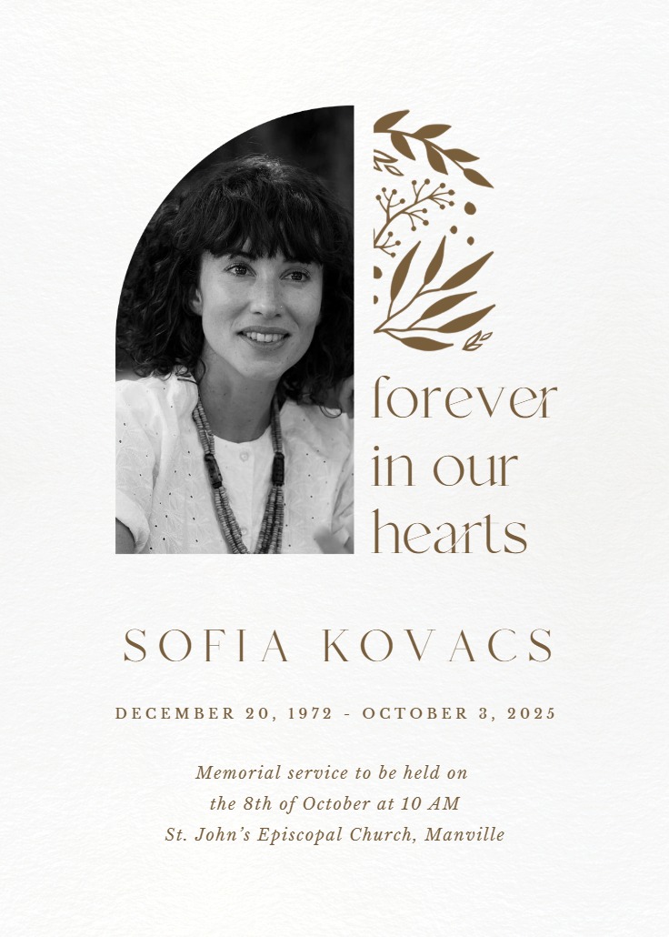 In Our Hearts Memorial Card Greetings Island