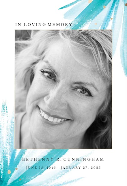 Lilies - Memorial Card