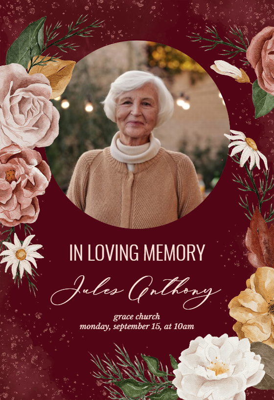 Memorial & Funeral Card Templates (Free) | Greetings Island