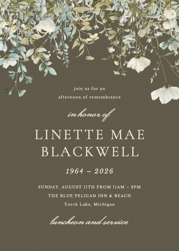 Sage leaves - memorial card