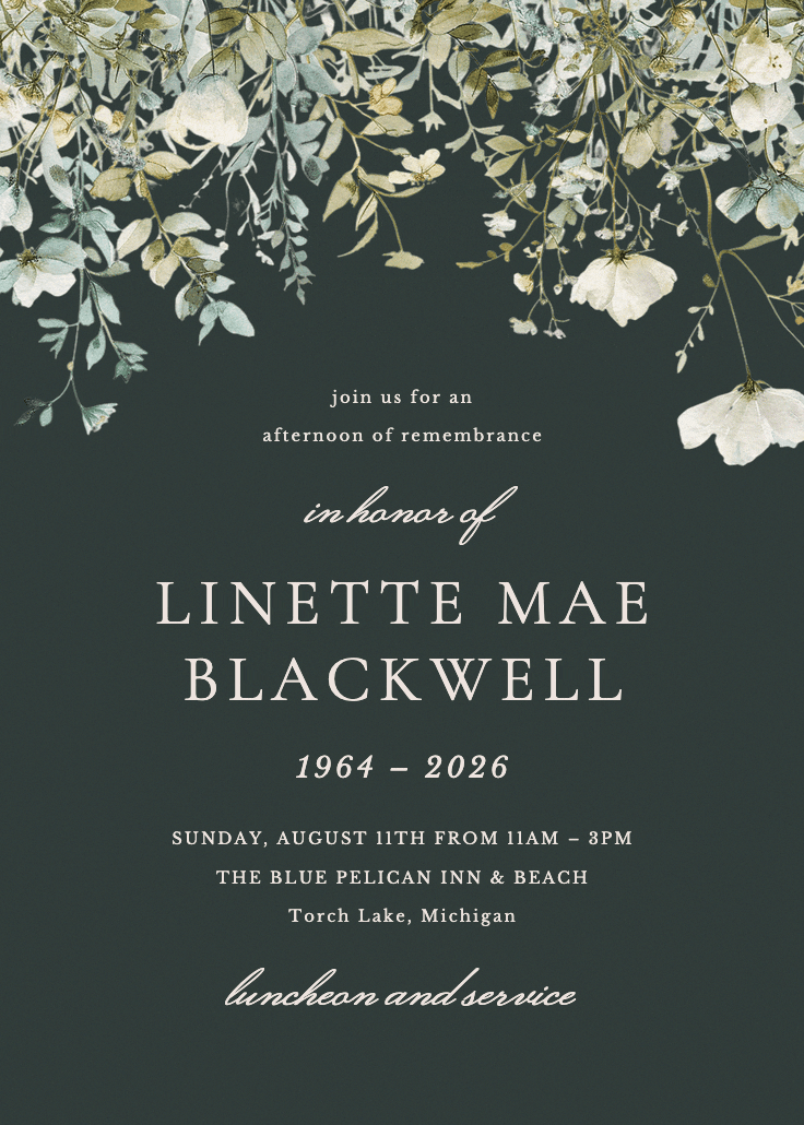 Sage leaves - memorial card