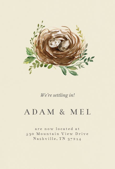 Birds nest - Moving Announcement