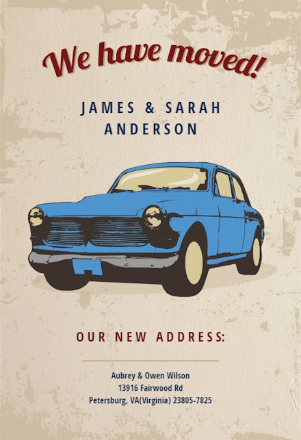 Car Classic - Moving Announcement