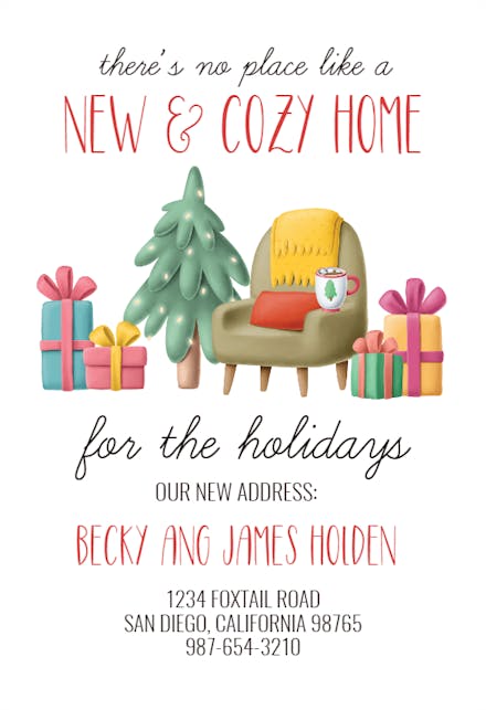 Christmas Interior - Moving Announcement