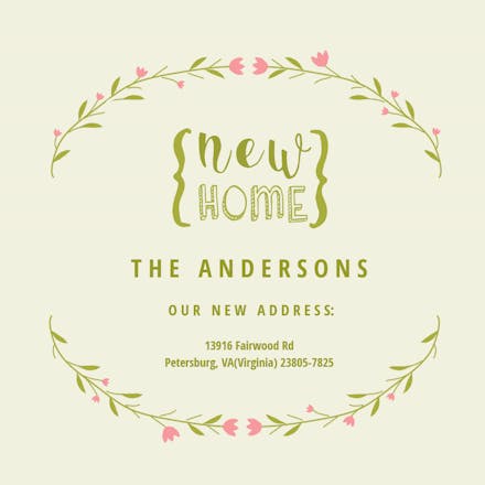 Floral Arcs - Moving Announcement