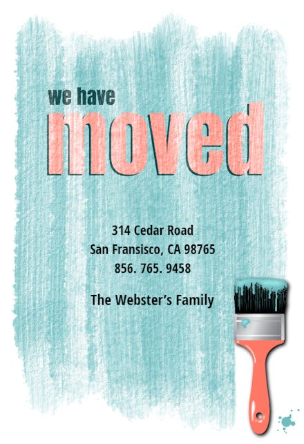 Fresh Paint - Moving Announcement