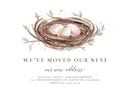 Glittery Nest - Moving Announcement