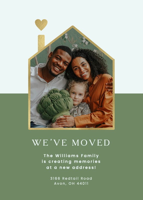 Love Lives Here - Moving Announcement Template (Free) | Greetings Island