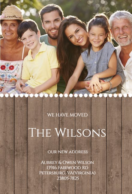 Neighborly fence - moving announcement