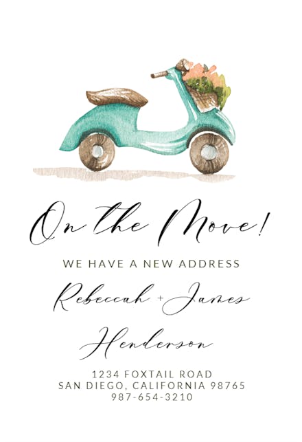 Scooter - moving announcement