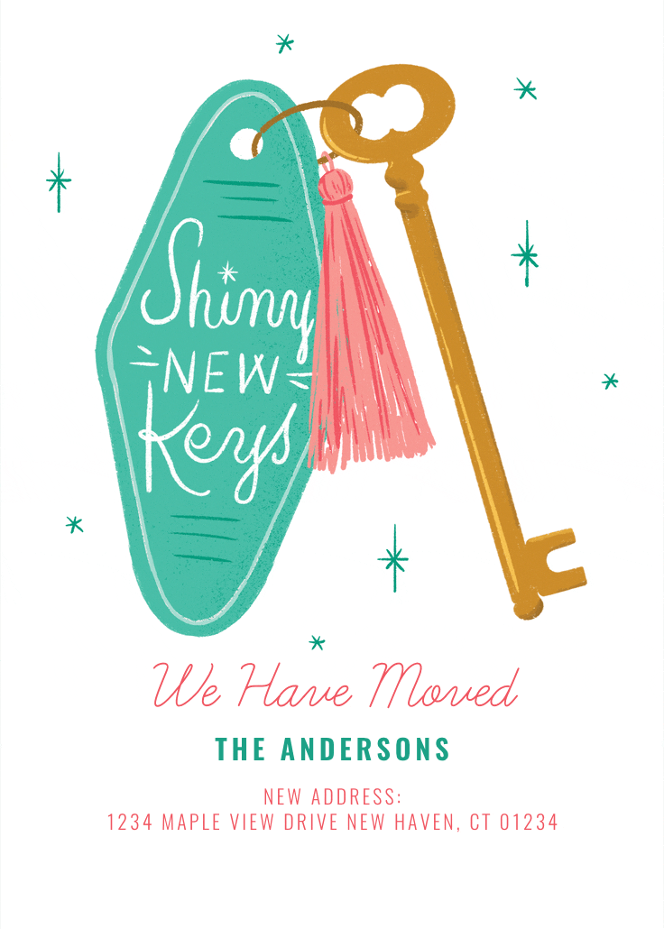 Shiny new keys - moving announcement