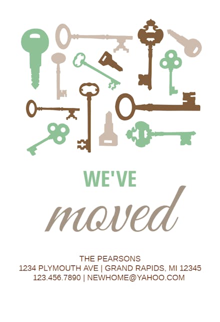 Stylish Keys - Moving Announcement