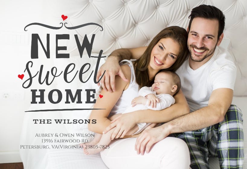 Sweet home - moving announcement