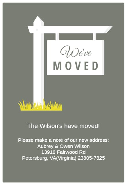 Moving Announcement Templates Free Greetings Island
