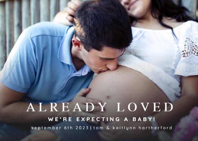 Already Loved - Pregnancy Announcement Template (Free) | Greetings Island