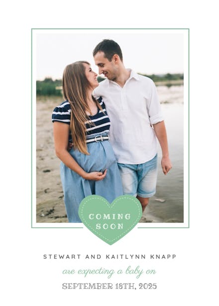 Big heart - pregnancy announcement