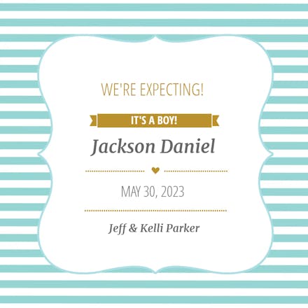 Blue is for Boy - Pregnancy Announcement