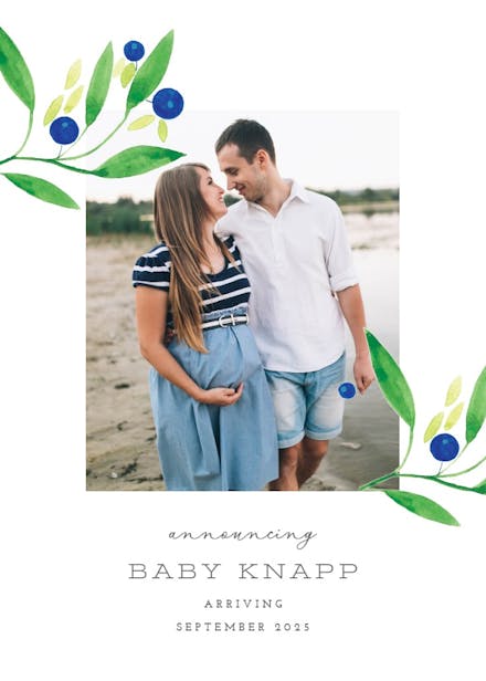 Blueberry fields - pregnancy announcement
