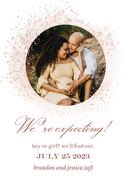 Tie Breaker Pregnancy Announcement - Editable Template