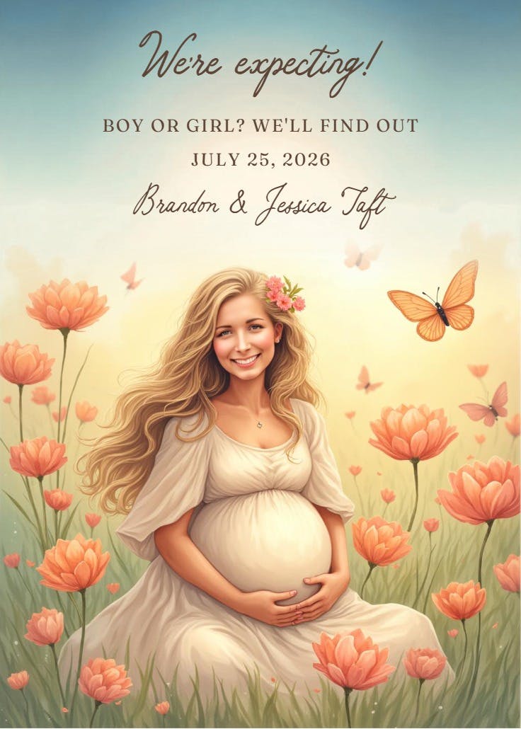 Butterfly baby - pregnancy announcement