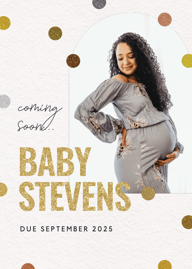 Glitter baby bliss - pregnancy announcement