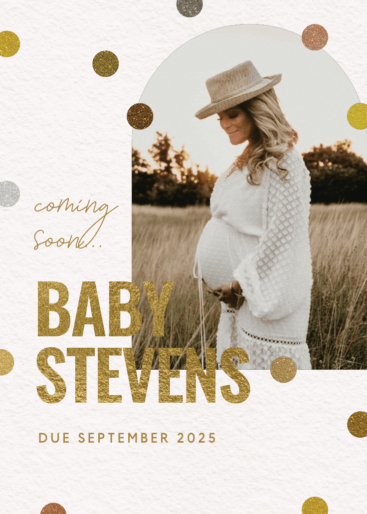 Glitter baby bliss - anuncio para embarazo