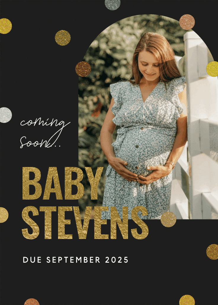 Glitter baby bliss - anuncio para embarazo