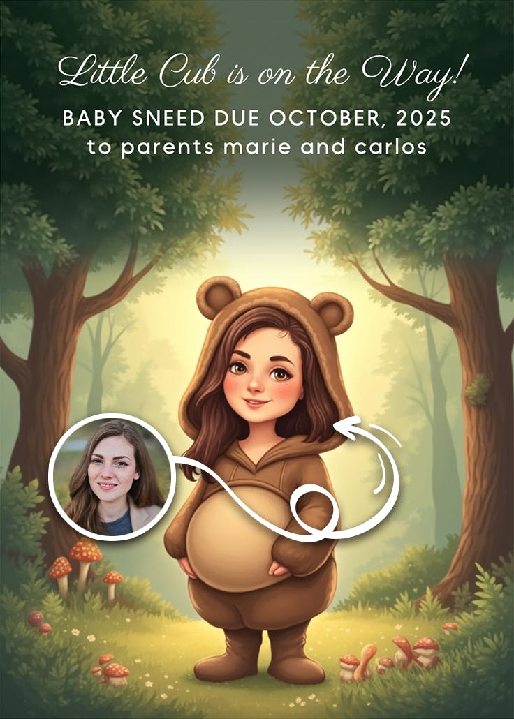 Little cub on the way - pregnancy announcement