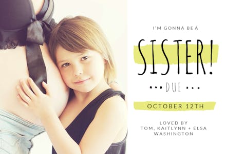 New sibling - pregnancy announcement