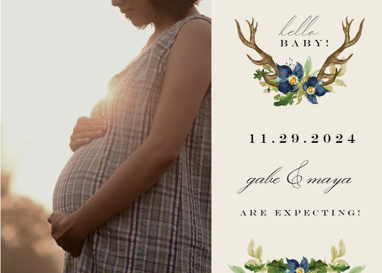 Oak and berry - pregnancy announcement